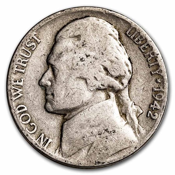 1942-D Jefferson Nickel Avg Circ 1942-D Jefferson Nickel Avg Circ